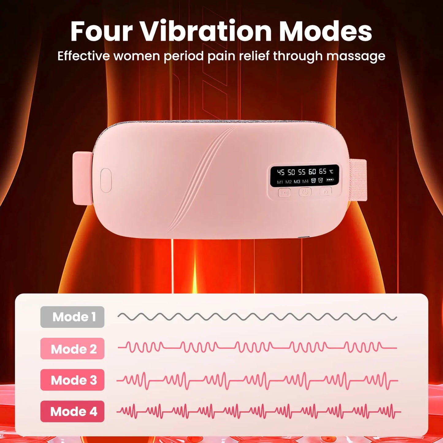 PastSky 5 Modes Electric Heating Vibration Waist Massage Belt