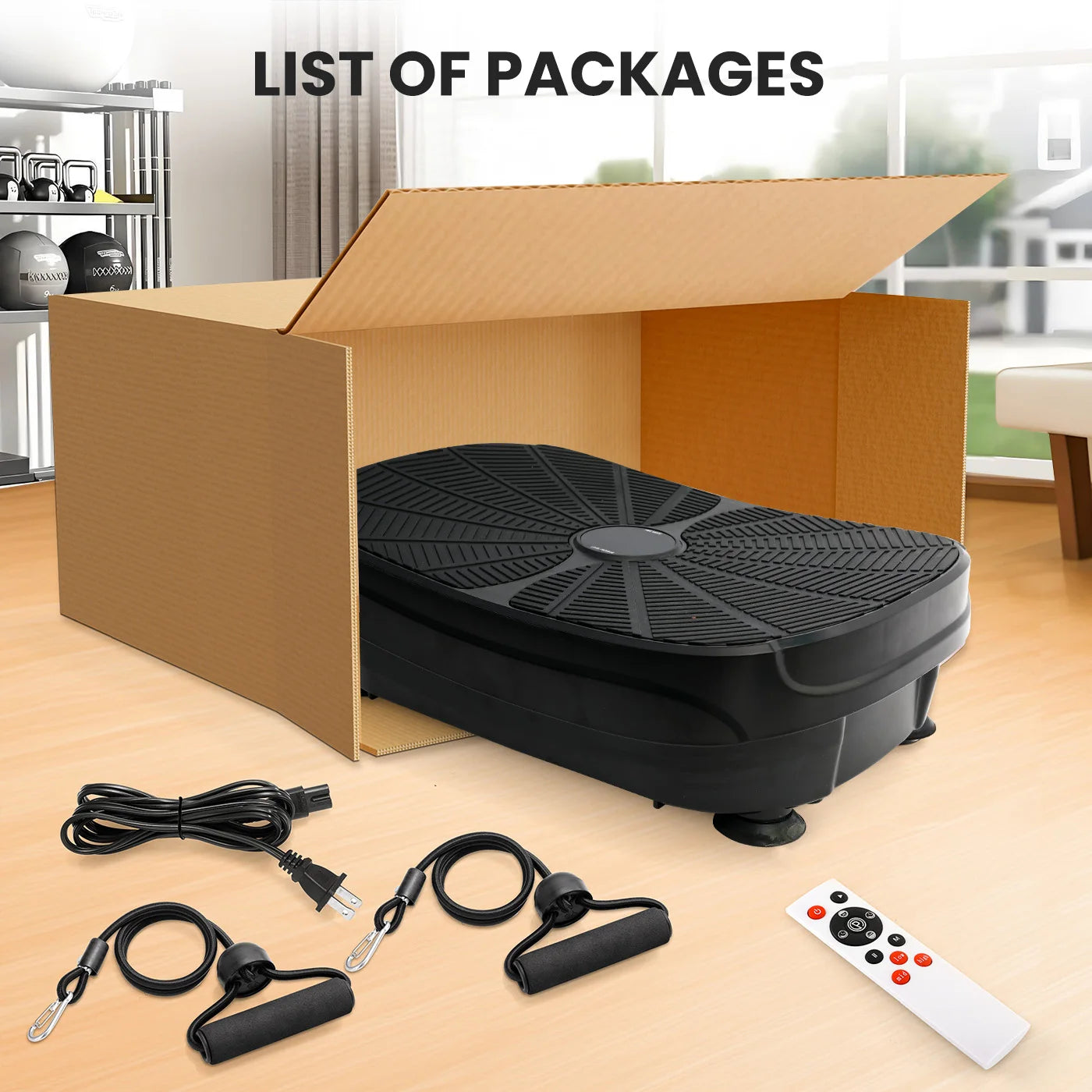 Vibration Plate Exercise Machine Whole Body Workout Power Vibration Platform