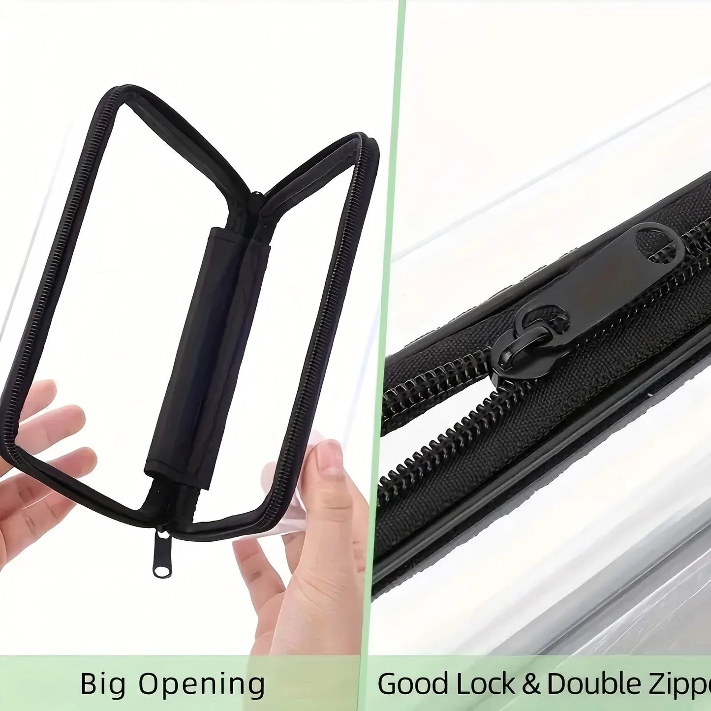 NONECN Zippered Transparent Cases Set Organizer Bags