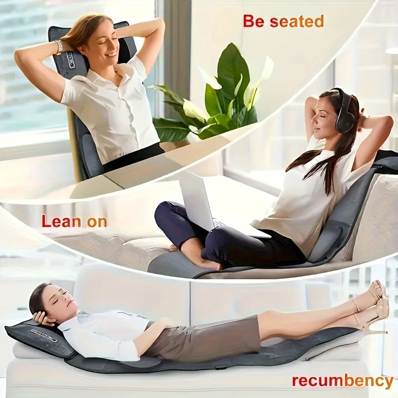 Full Body Massage Mat With Heating Vibration Kneading And Shoulder