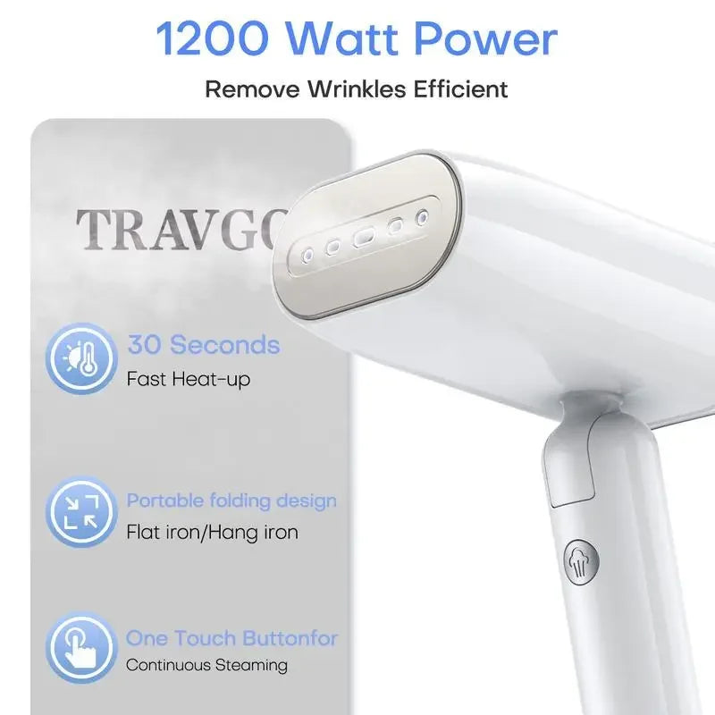 Broncho Foldable Professional Clothes Steamer Handheld Wrinkle Remover Travel