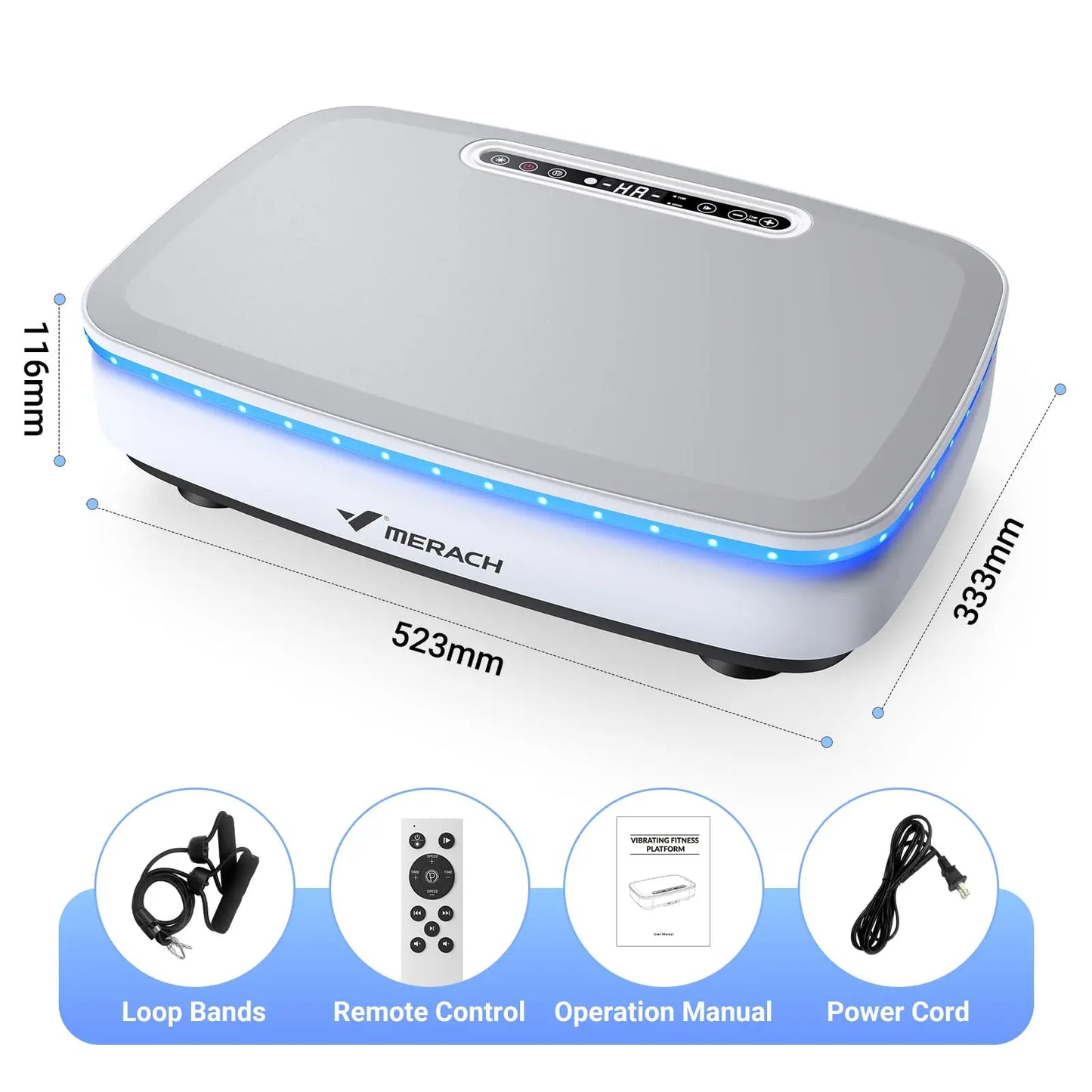 MERACH Vibration Plate Exercise Machine For Whole Body Power Workout