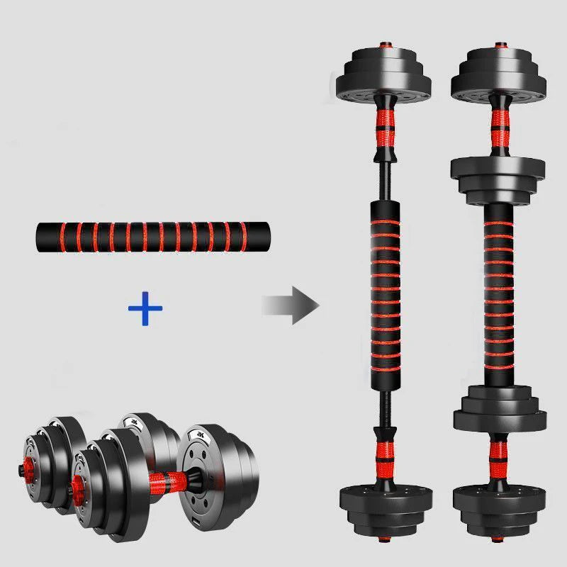 NONE Adjustable Dumbbell To Barbell Set For Home Gym