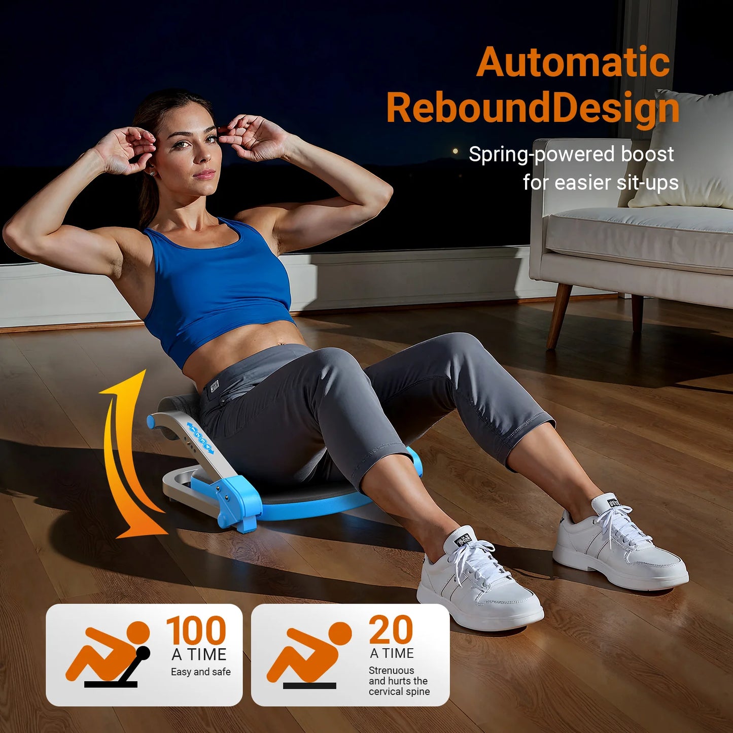 MERACH Ab Machine For Stomach Workout With 3 Adjustable Resistance