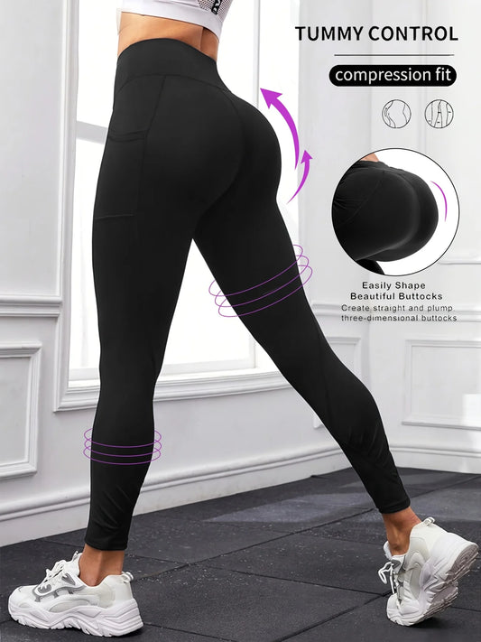 None High Waist Yoga Leggings for Women Flexible Gym Daily Workout