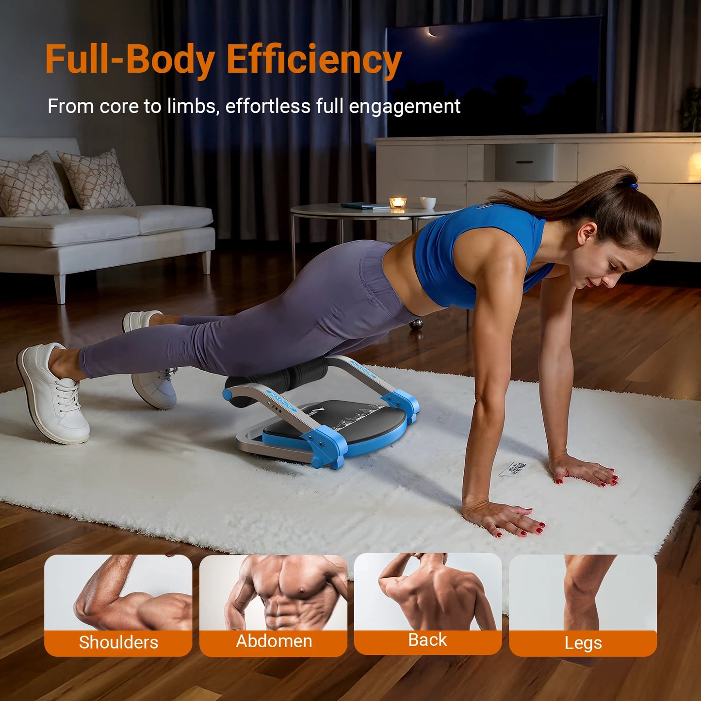 MERACH Ab Machine For Stomach Workout With 3 Adjustable Resistance