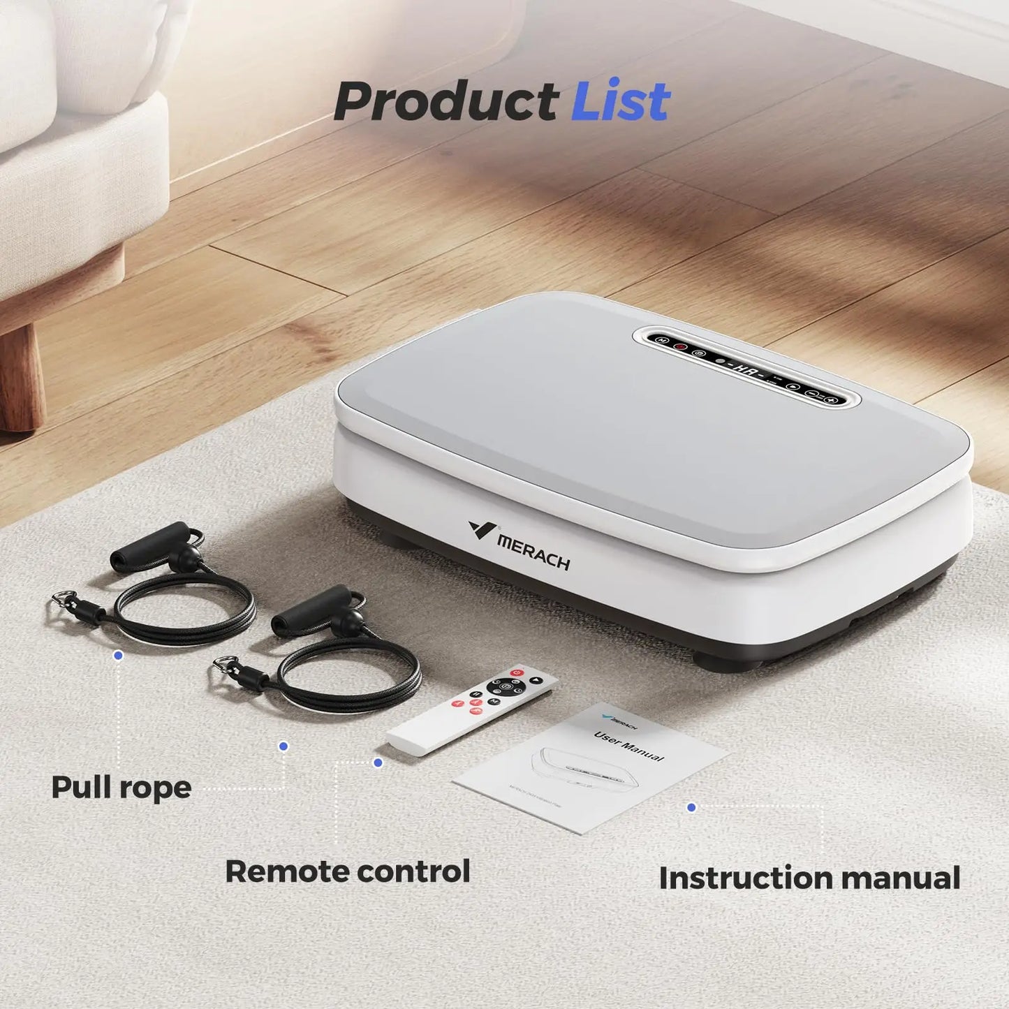 MERACH Vibration Plate Exercise Machine For Whole Body Power Workout