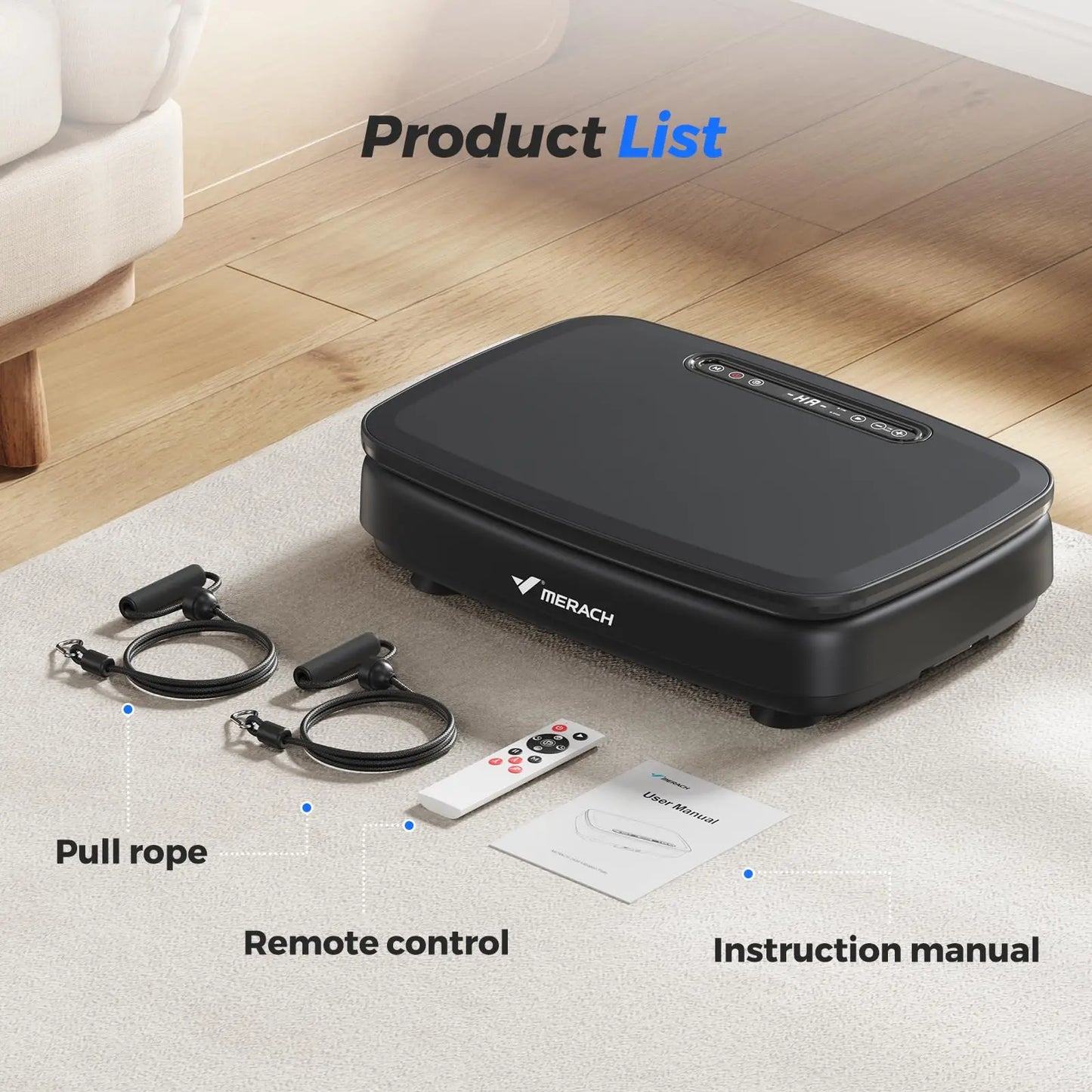 MERACH Vibration Plate Exercise Machine For Whole Body Power Workout