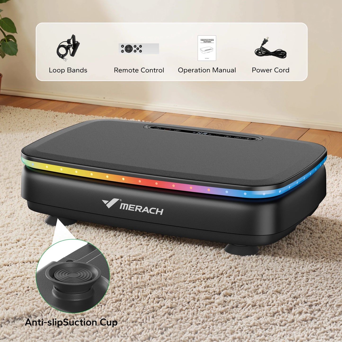 MERACH Vibration Plate Exercise Machine For Whole Body Power Workout