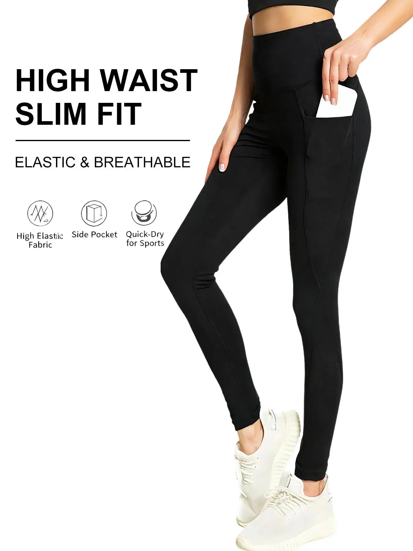 None High Waist Yoga Leggings for Women Flexible Gym Daily Workout