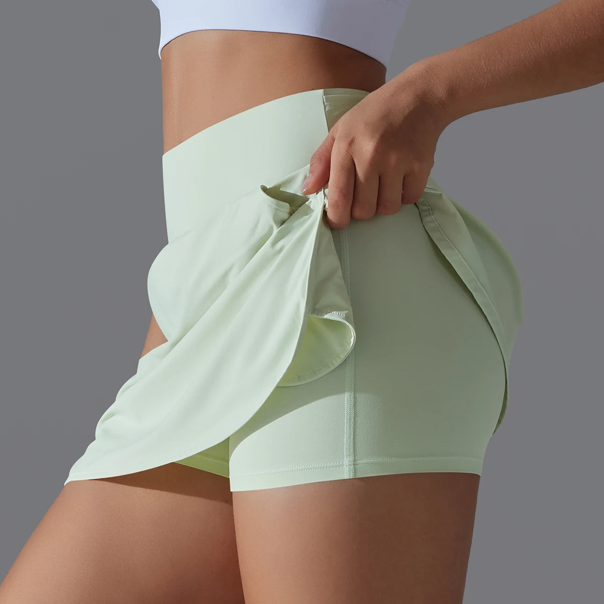 Hamidou Outdoor Sports Yoga Skirt High Waist Breathable For Women
