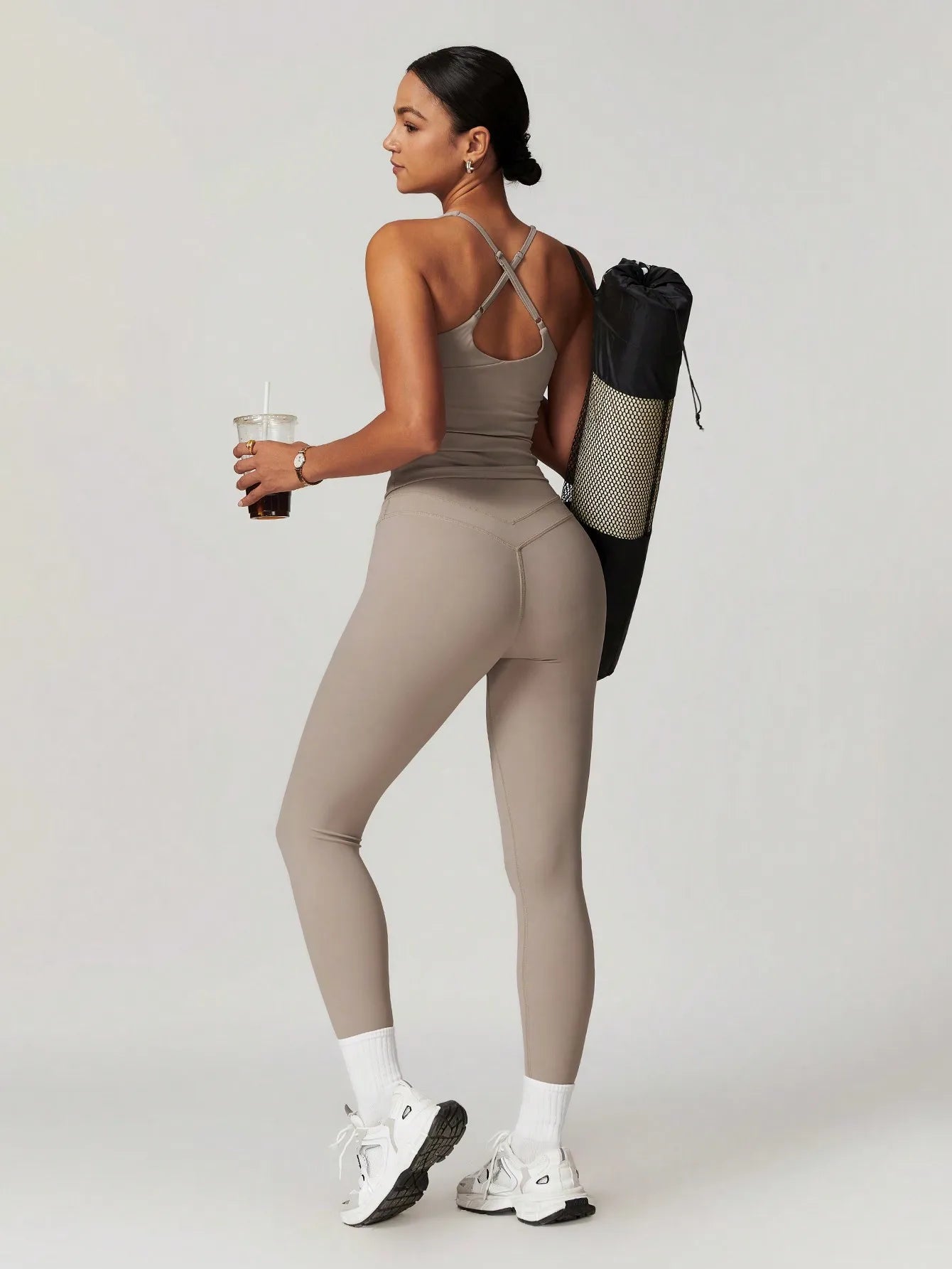 NONE 2 Piece Yoga Set High Stretch Vest And Leggings