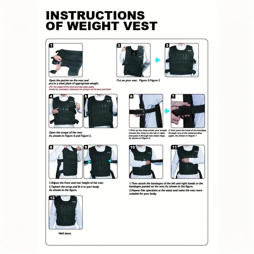 NONE Adjustable Weight Vest With Ankle And Wrist Weights