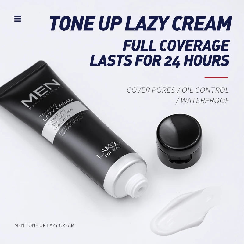 LAIKOU Men Skincare Set 4pc Lazy Cream Toner Oil Control