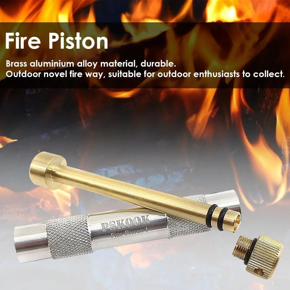 MOJOYCE Brass Ignited Piston Firearm Fire Tube Survival Tool