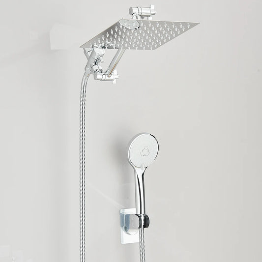 Quyanre High Pressure Rain Shower Head Combo With Adjustable Arm