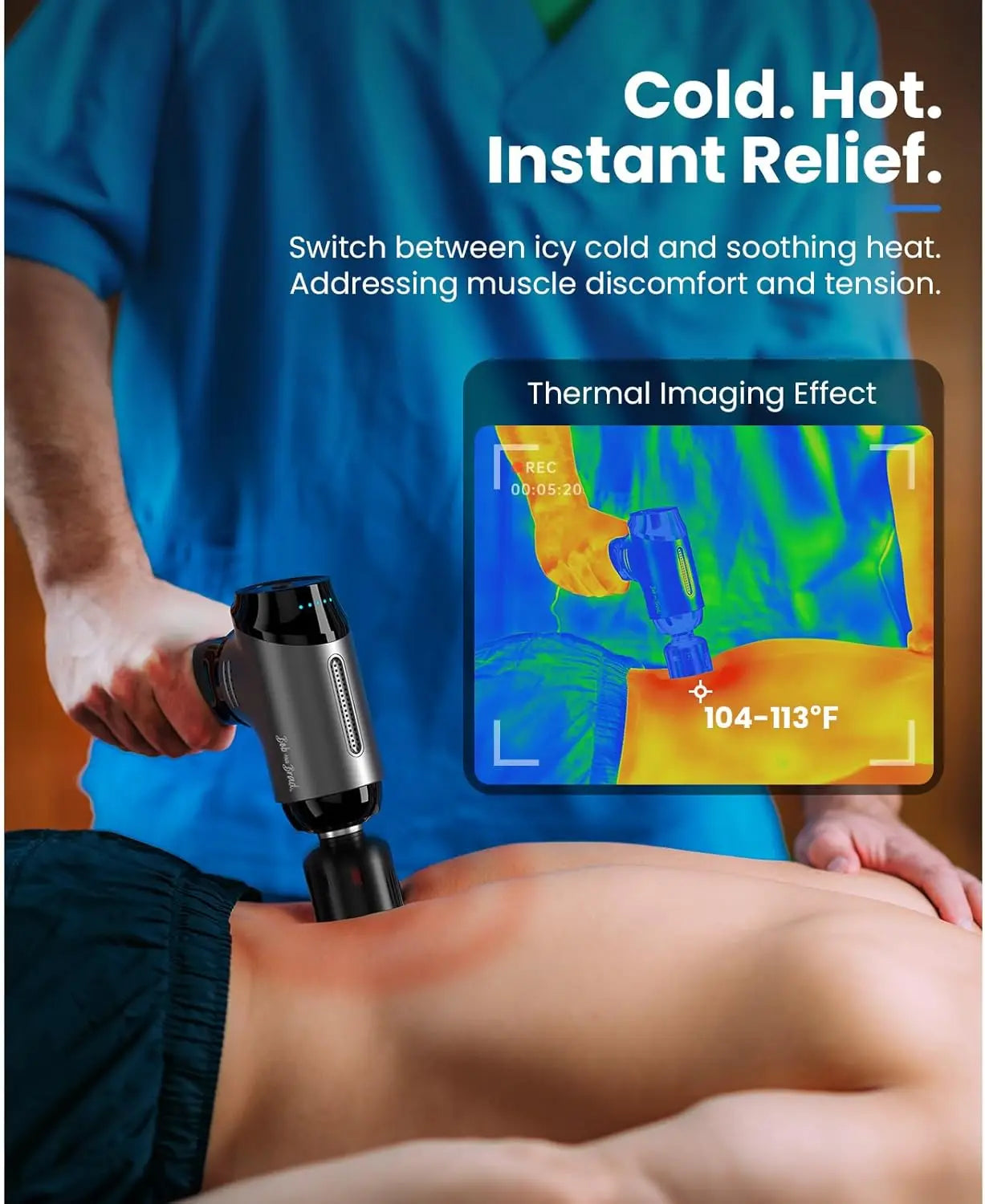 None T2 Pro Heat And Cold Massage Gun Muscle Relief