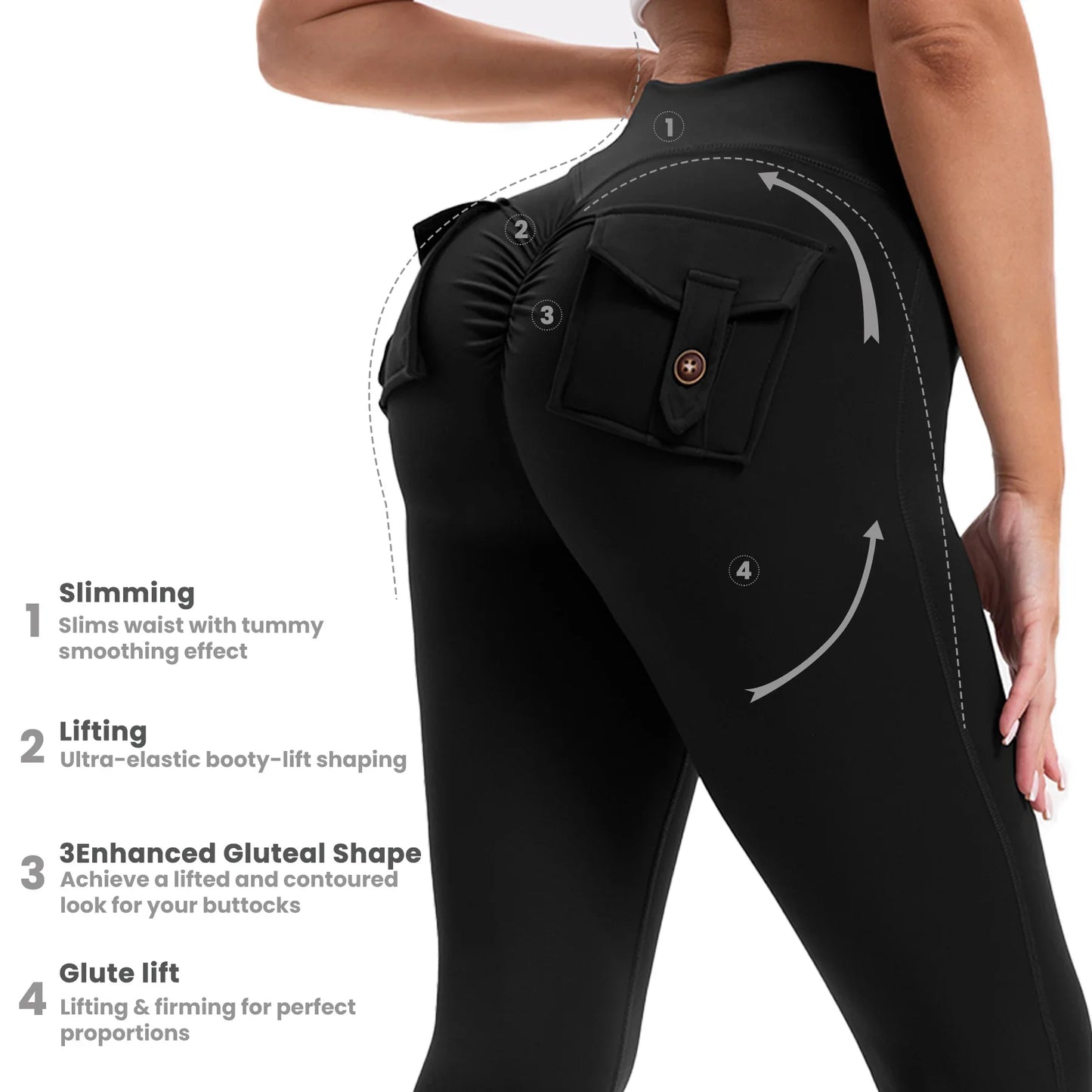 NONE Curve Enhancing Yoga Pants Flared Bootcut High Waist