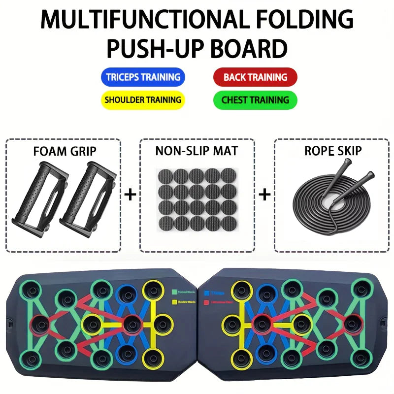 Push Up Board Set Portable Multifunctional Fitness Equipment For Chest