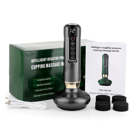 PASTSKY Electric Cupping Device 12 Level Vacuum USB Rechargeable Massage