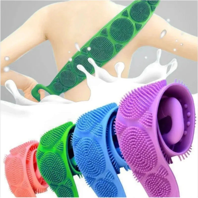 Silicone Back Scrubber Massage Exfoliating Sponge Bathroom Brush Shower PremiumPlus