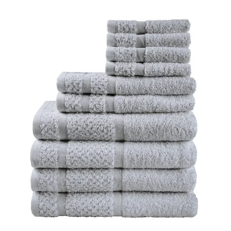 NONECN 10 Piece Cotton Towel Set Soft And Durable Quality