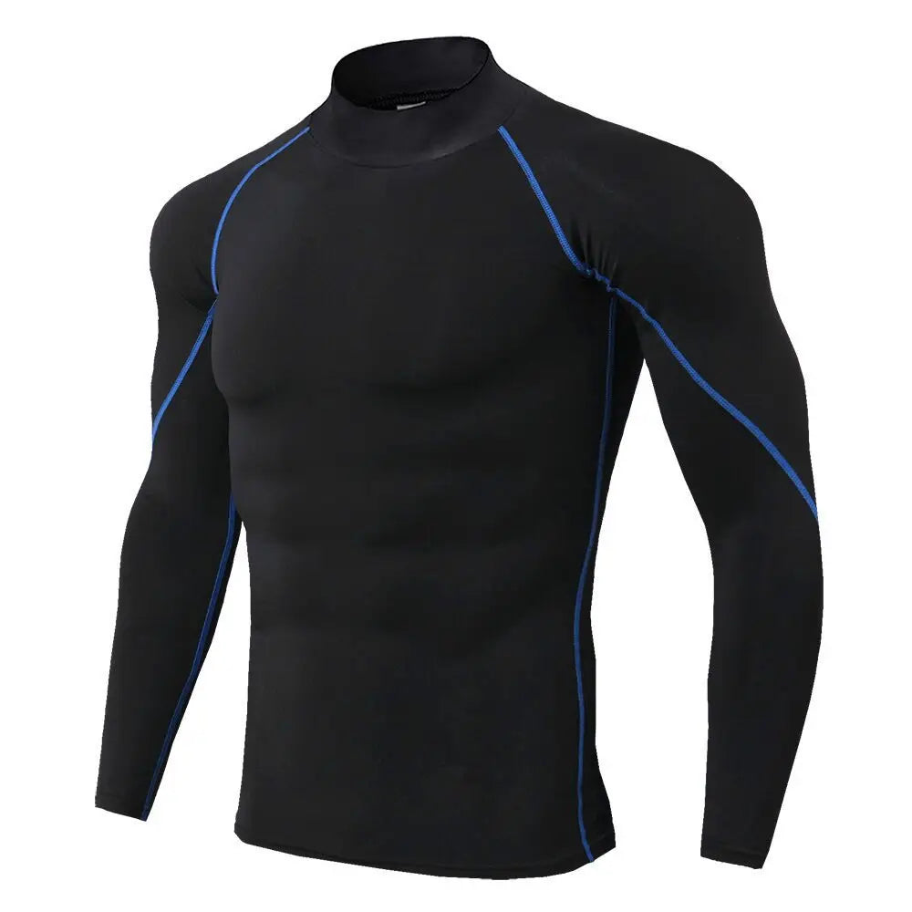 Wyhyayecn Quick Dry Men Sports T Shirt Long Sleeve Top