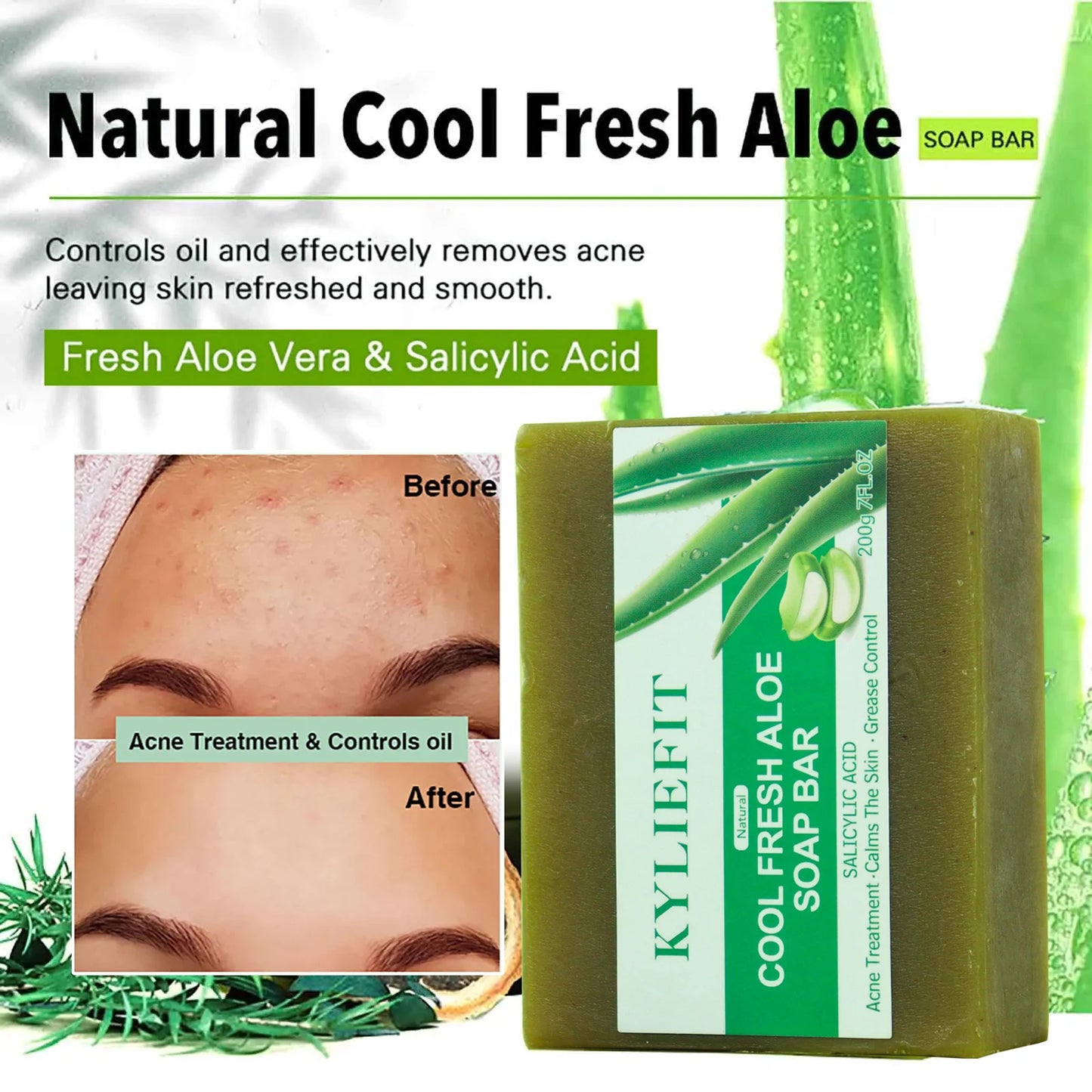 AILKE Aloe Vera Whitening Soap For Clear Radiant Skin