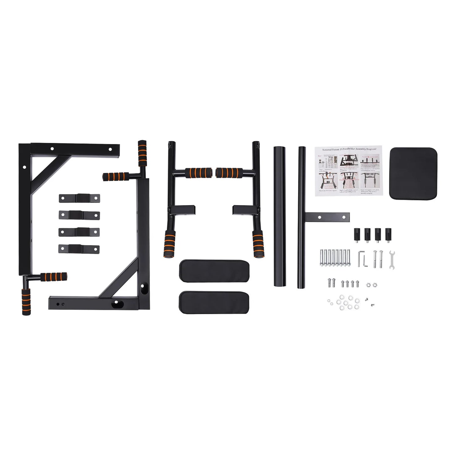 Pull Up Bar Dip Station Wall Mount Fitness Equipment 200kg