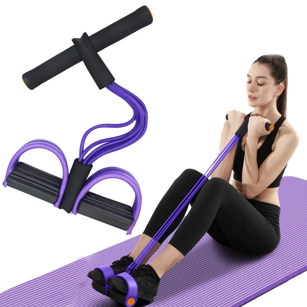None 6 Tube Resistance Band Multi Function Tension Rope Fitness