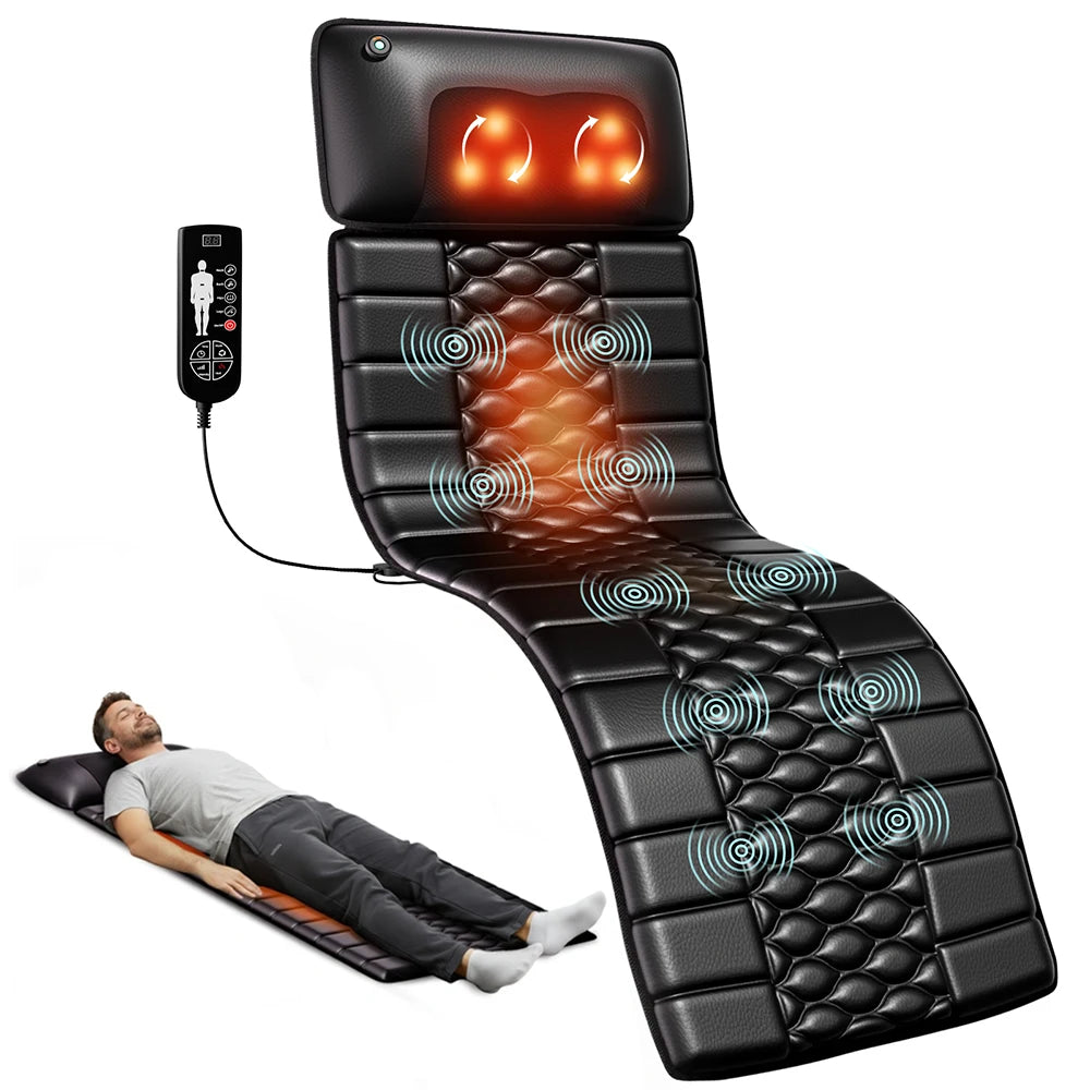 HOMEMASSA Shiatsu Full Body Massage Mat With Heat Detachable Pad