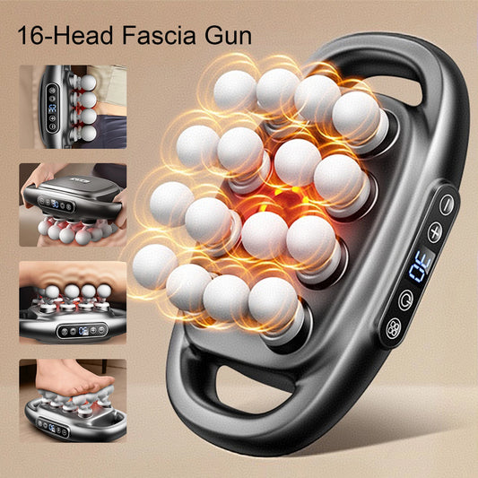 Foreverlily 16 Head Fascia Gun High Frequency Massage Device
