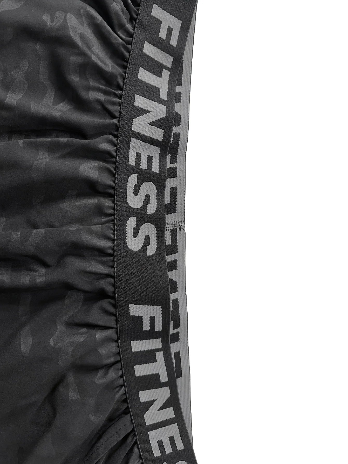 NONECN Men's Bull Print Sports Shorts 3-Piece Set