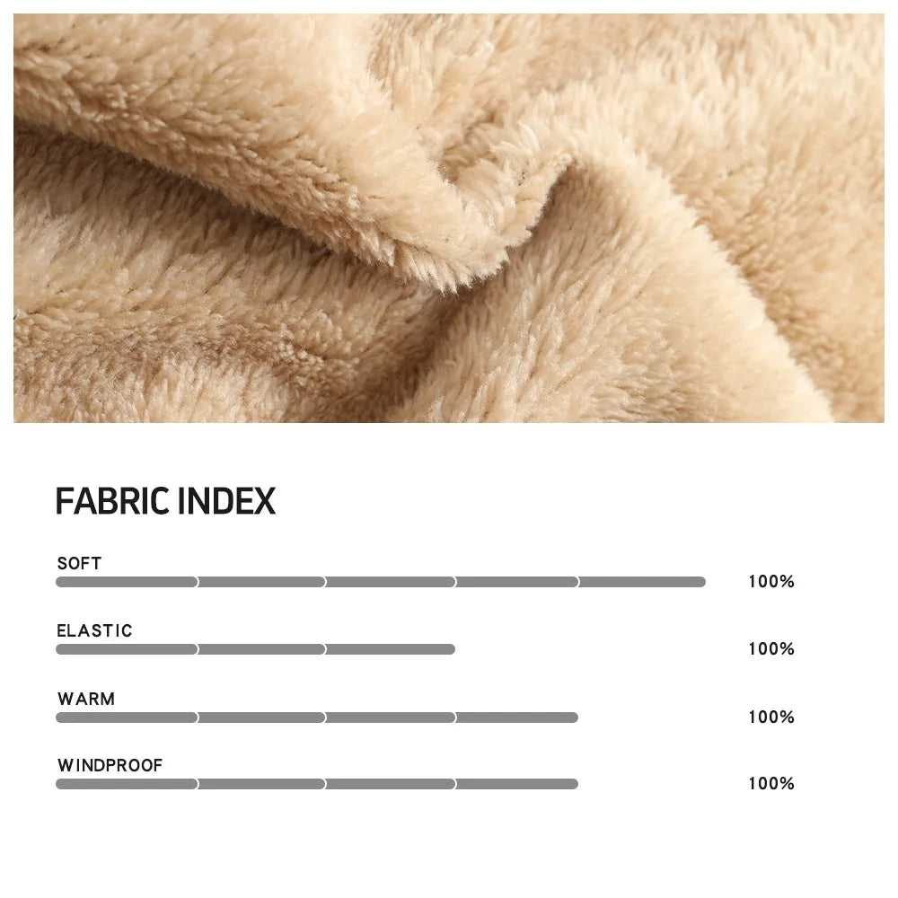 NONECN Winter Hooded Jacket Men Warm Plaid Sherpa Lined Coat