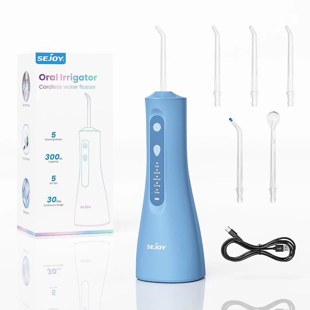 Sejoy Electric Water Flossers Oral Irrigator Portable Five Modes