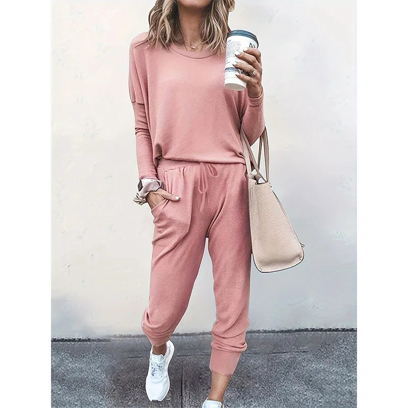 NONECN Women Tracksuit Two Piece Set Spring Autumn Casual