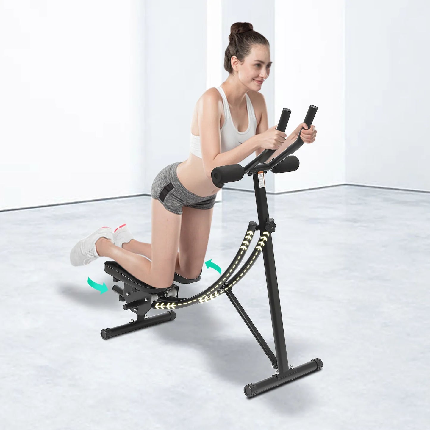 NONE Foldable Ab Machine With 3 Gears 0-180 Rotation LED