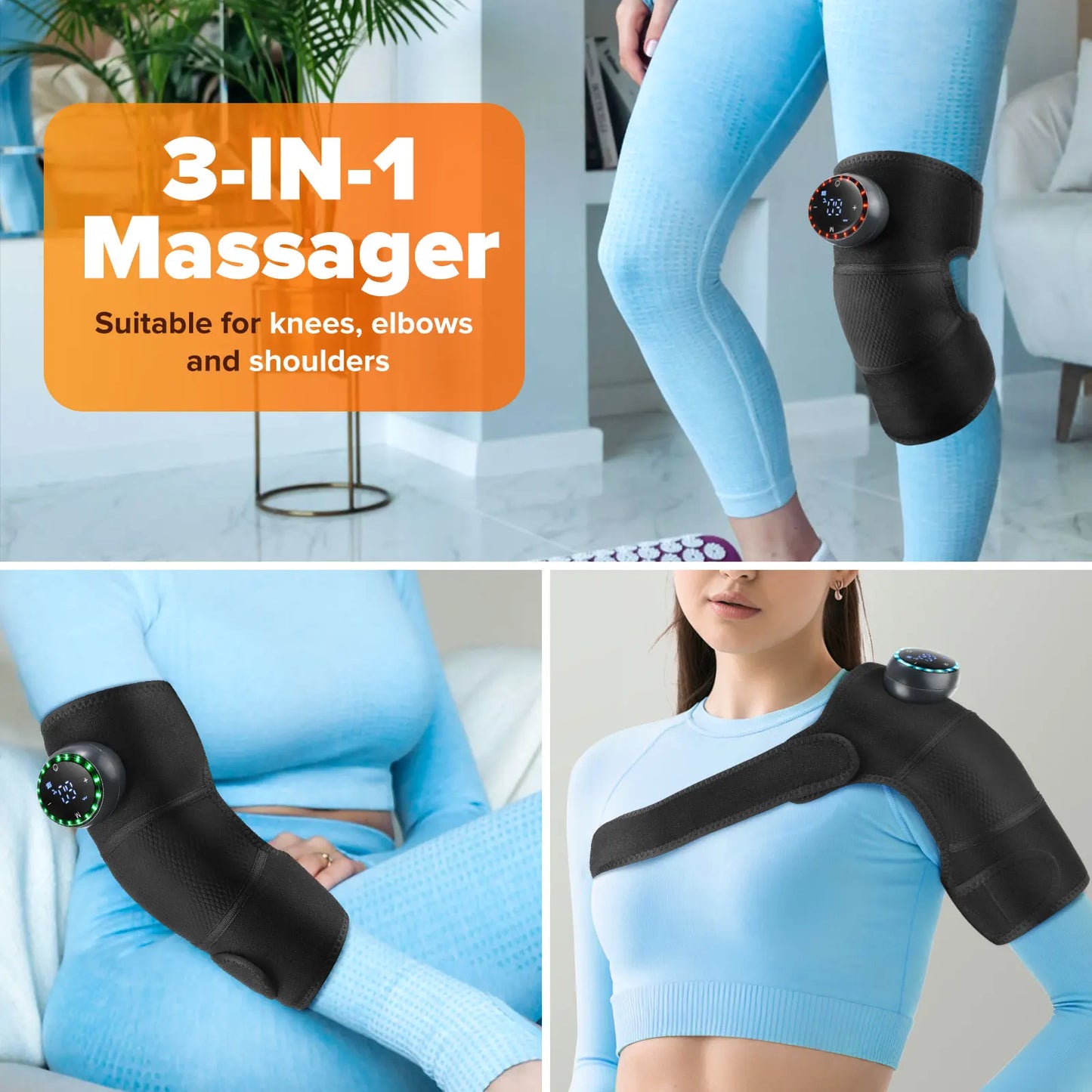 PASTSKY Heating Massage Knee Pad With Smart Vibration Hot Compress