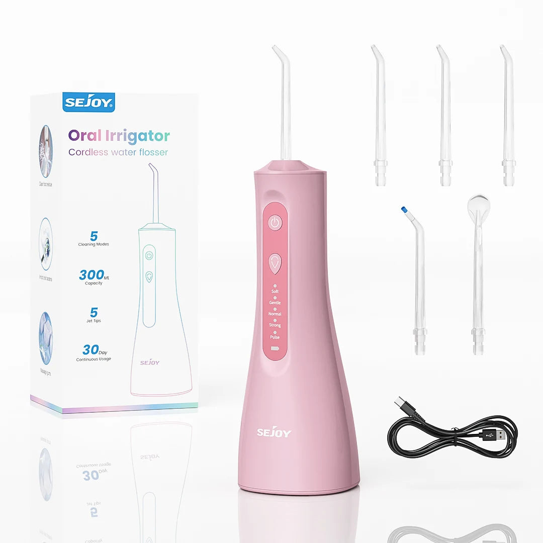 Sejoy Electric Water Flossers Oral Irrigator Portable Five Modes