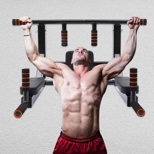 Pull Up Bar Dip Station Wall Mount Fitness Equipment 200kg