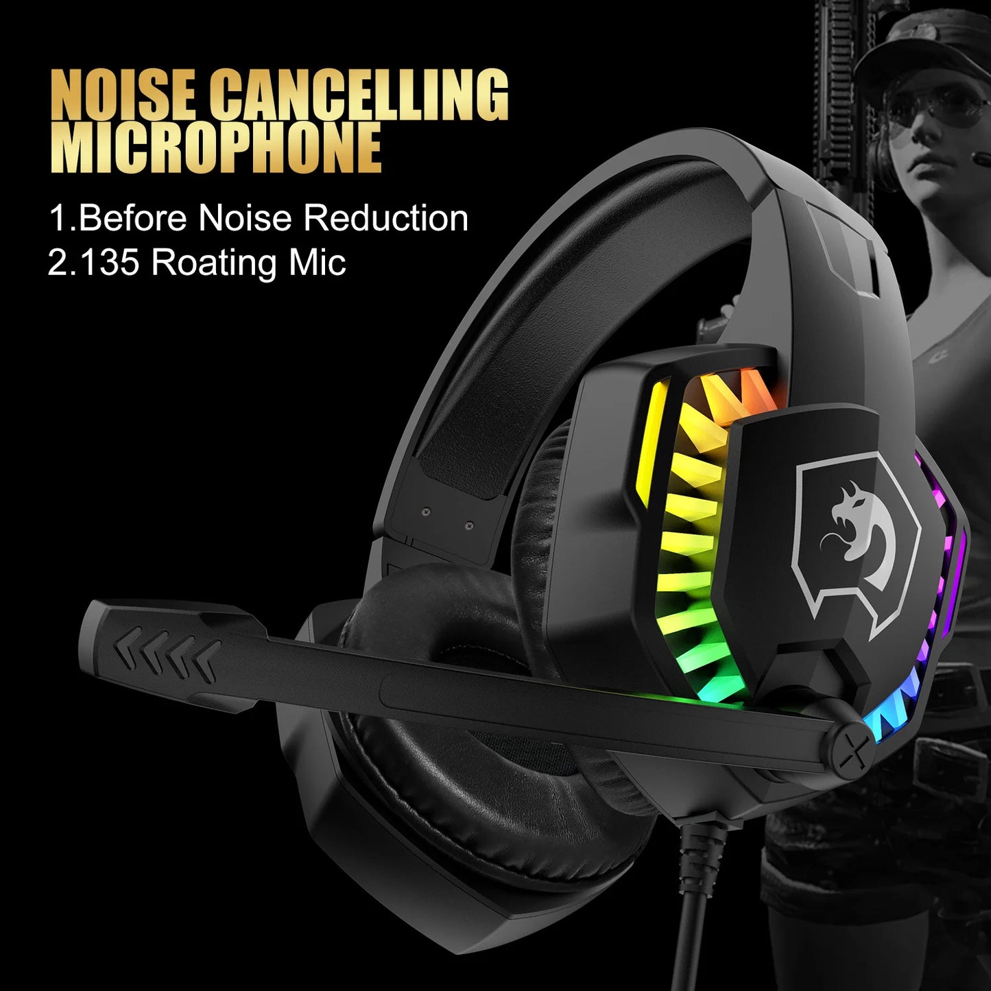 MAMBASNAKE T11 Wired Gaming Keyboard Mouse Headset Combo