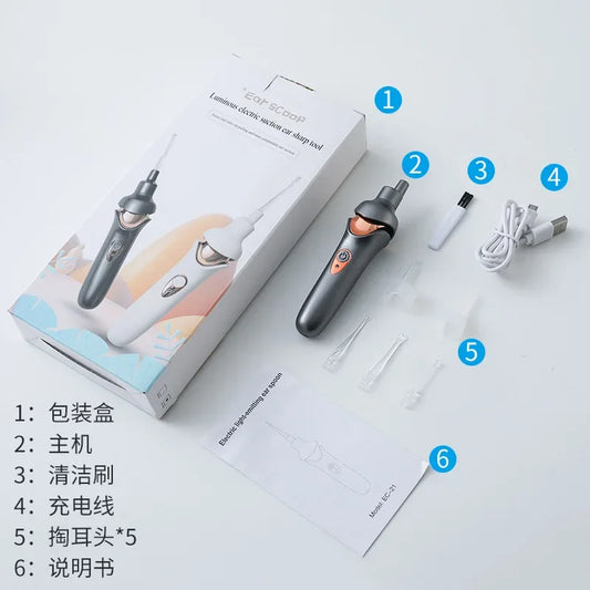 None Electric Luminous Earpick Vacuum Ear Wax Remover For All