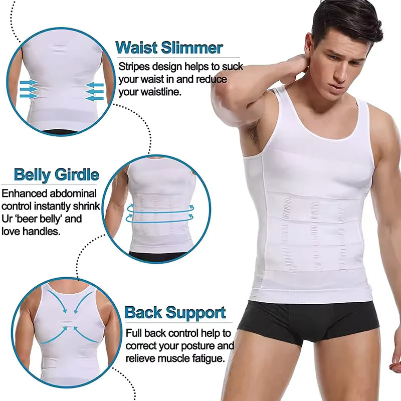 LALAMELON Men Compression Vest Shapewear Body Shaper Tank Top