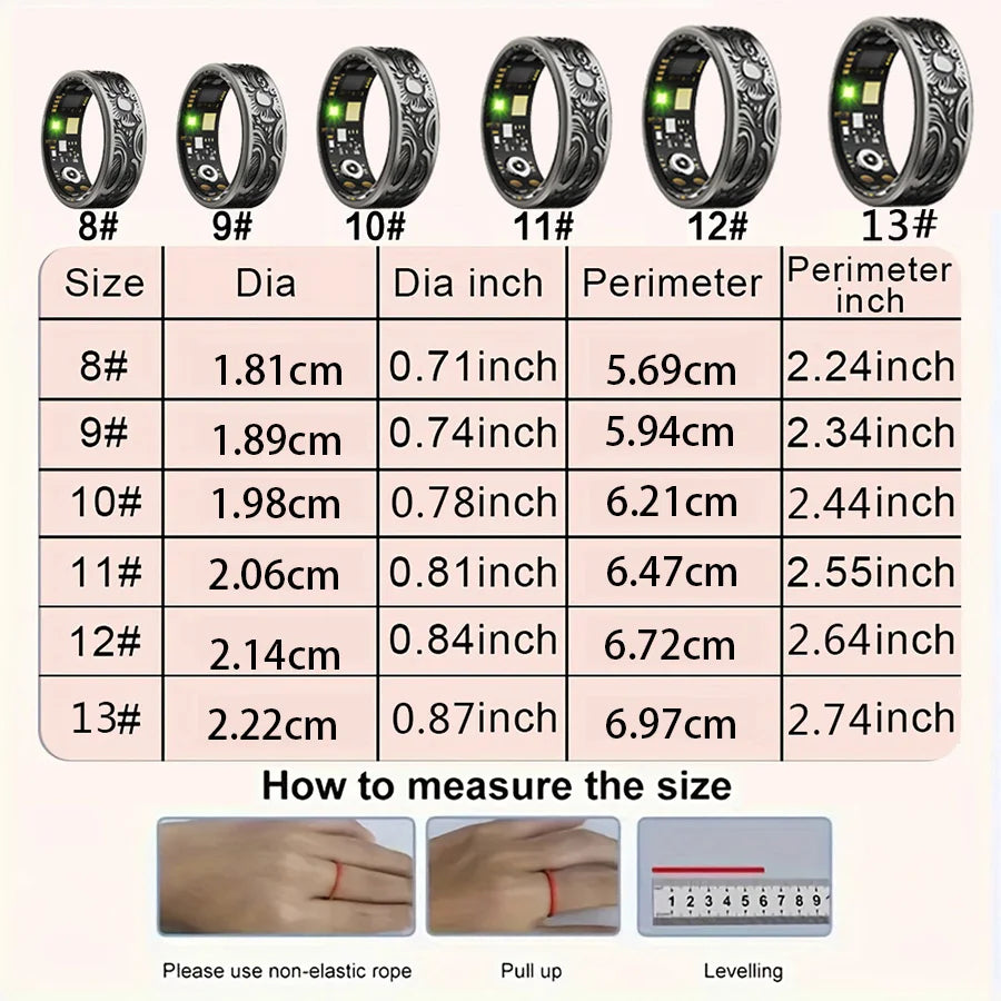 W9 Smart Ring Fitness Tracker With Sleep Monitor Pedometer IP68