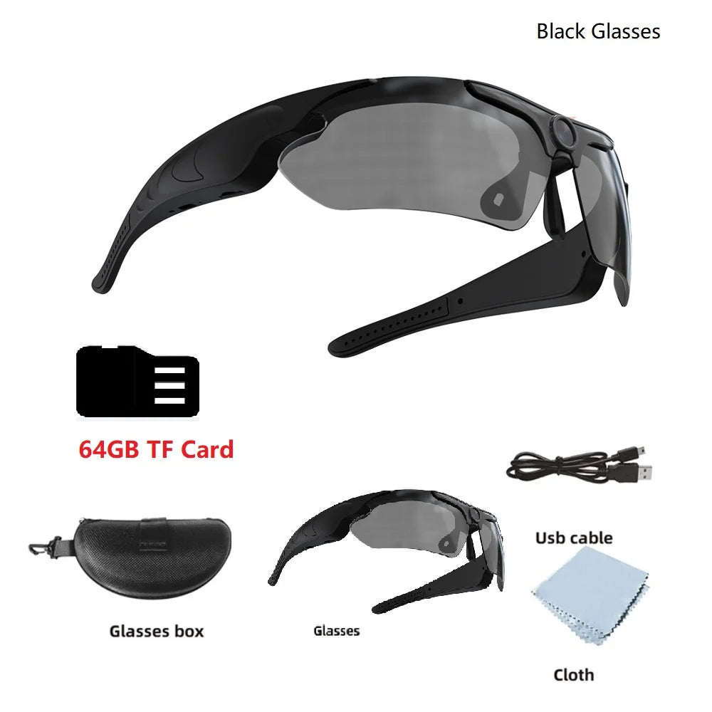 KIDKD Wearable HD 1080P Camera Glasses Polarized Lens Camcorder