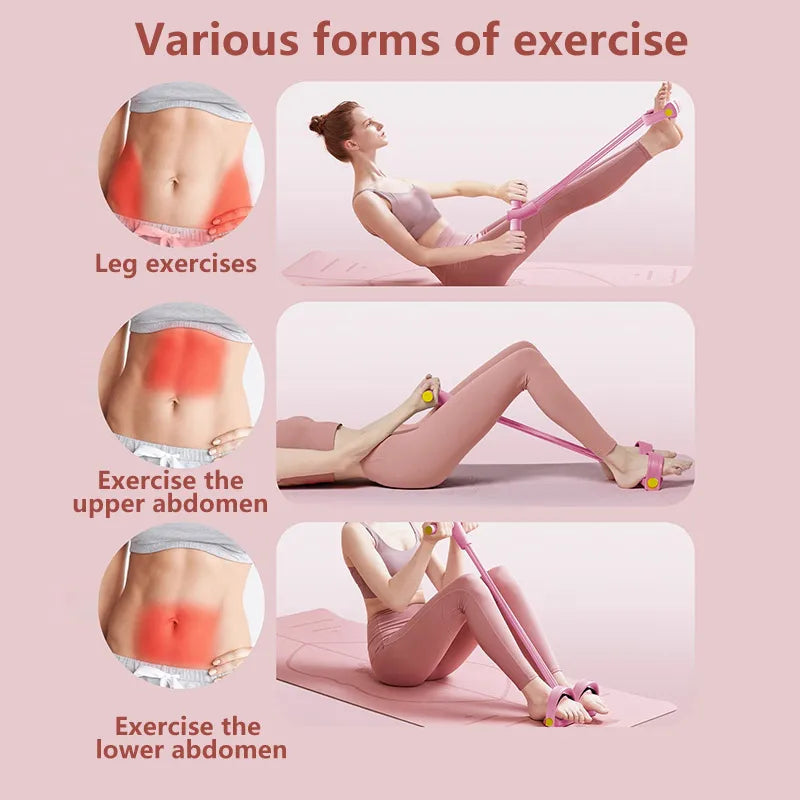 None 6 Tube Resistance Band Multi Function Tension Rope Fitness