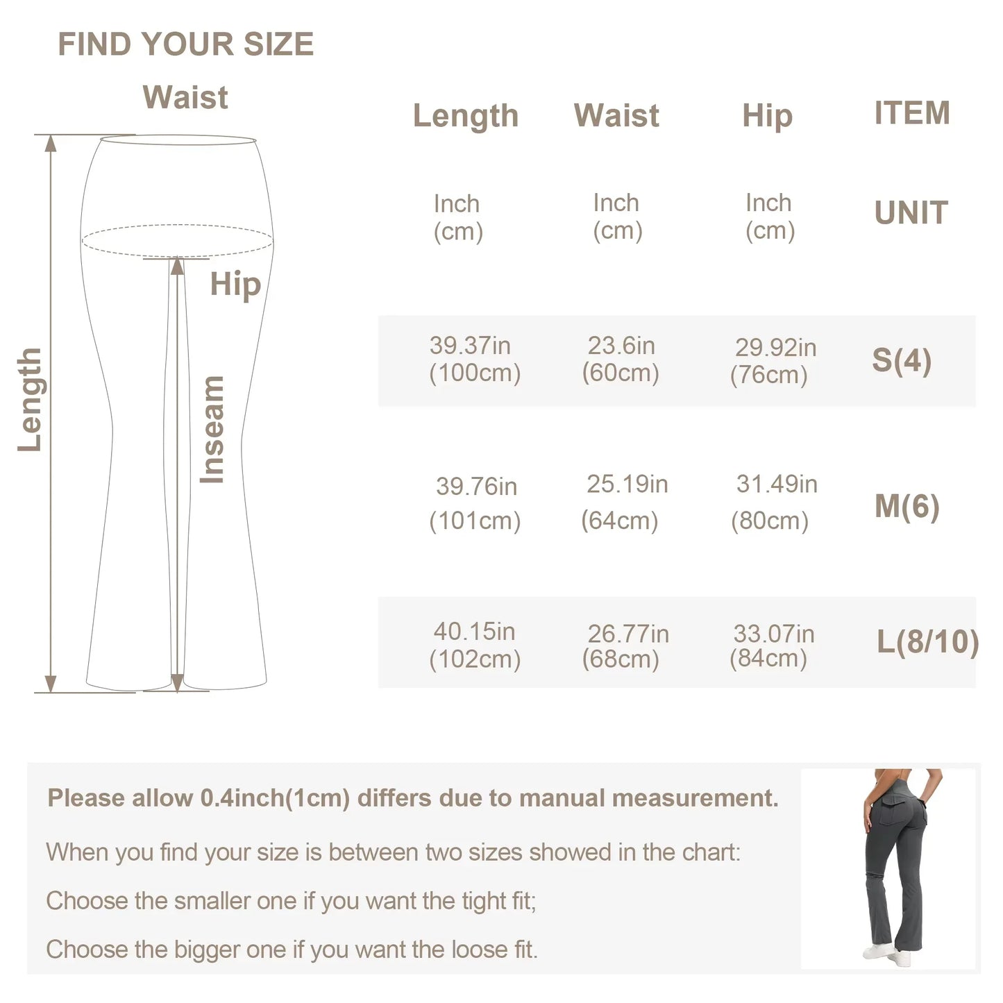 Women Bootcut Yoga Pants with Pockets High Waist Tummy Control Three Pack