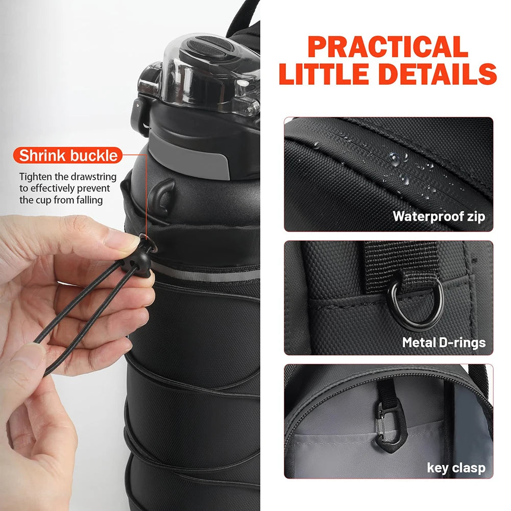 Shunmaii Magnetic Gym Bag Crossbody Water Bottle Holder