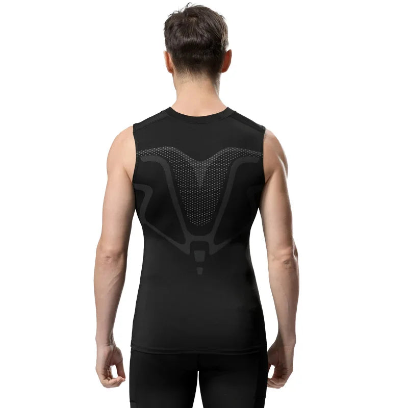 Men's Compression Tank Top Gym Shirt Sleeveless Quick Dry Printing