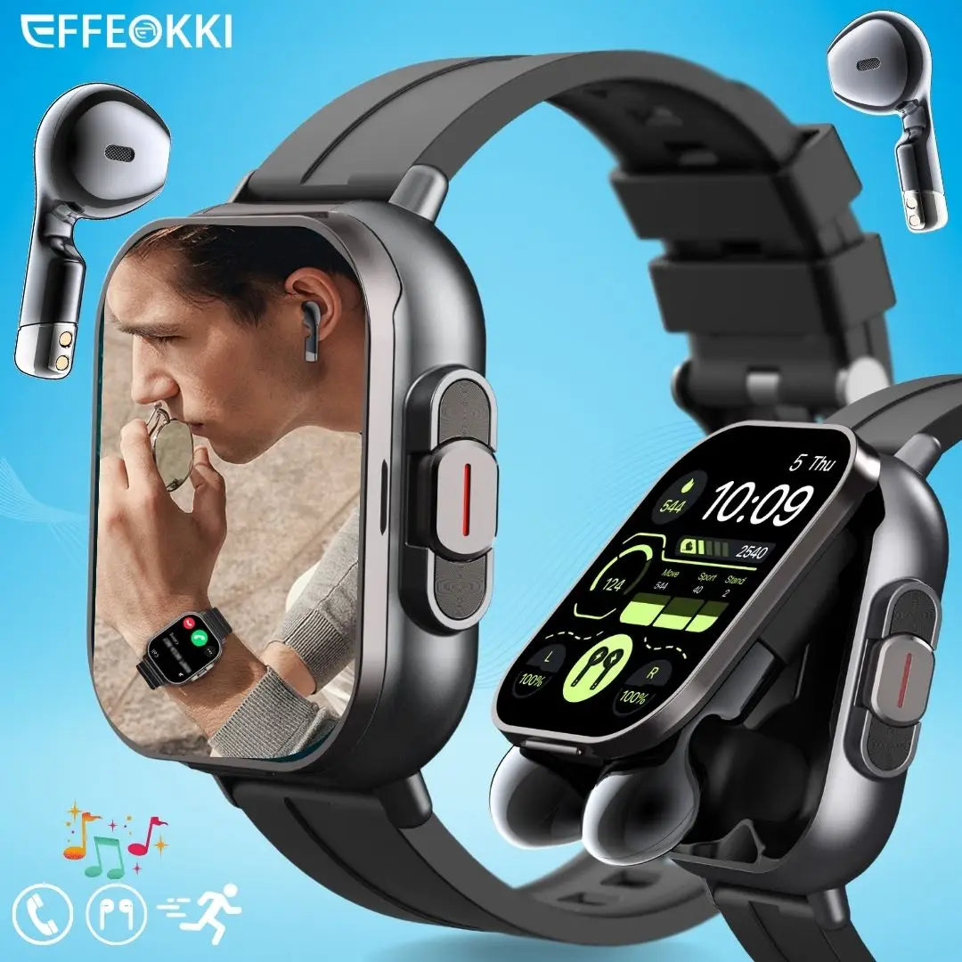 PowerBand D8 2in1 Smartwatch With Earbuds NFC Call Pro